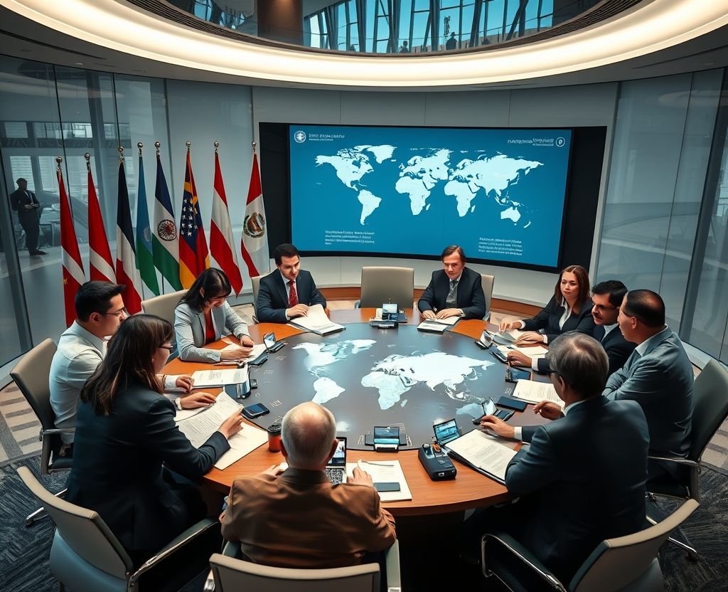 International experts at a roundtable discussing research policy and funding strategies
